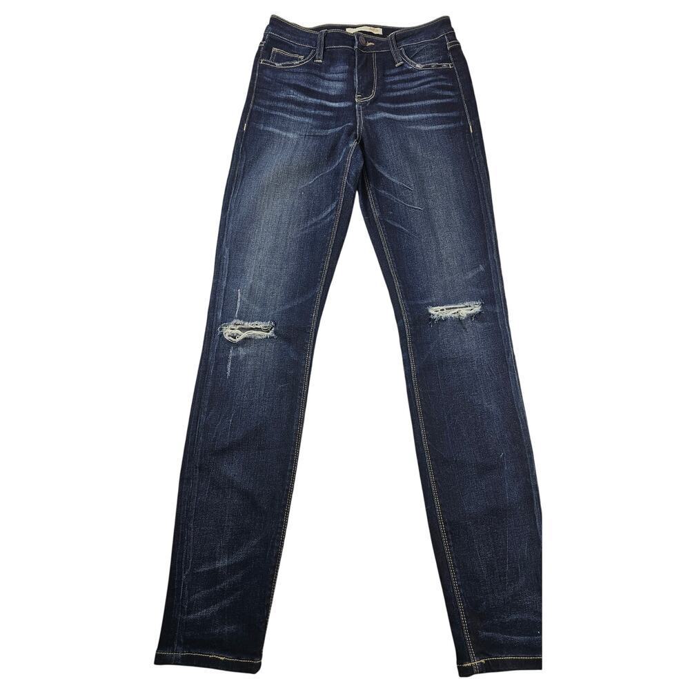 Daytrip sz 26 R lynx high rise skinny thick stitch distressed stretch comfort